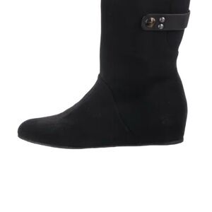 Stuart Weizman Black Nylon mid calf boots